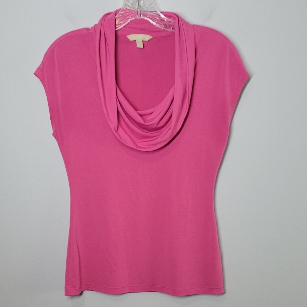 Banana Republic Pink Cowl Neck Top Cap sleeve size XS
